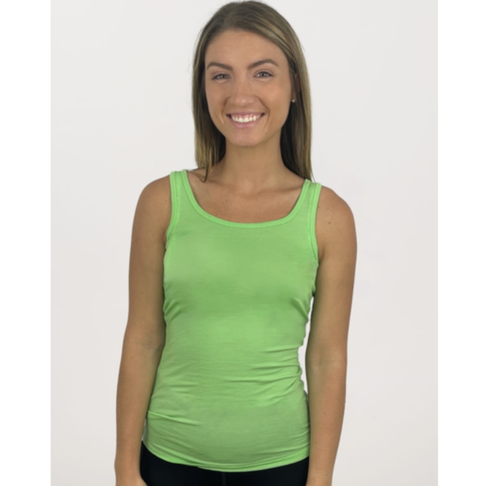 Woolx summer lime green tight fit Izzie tank top